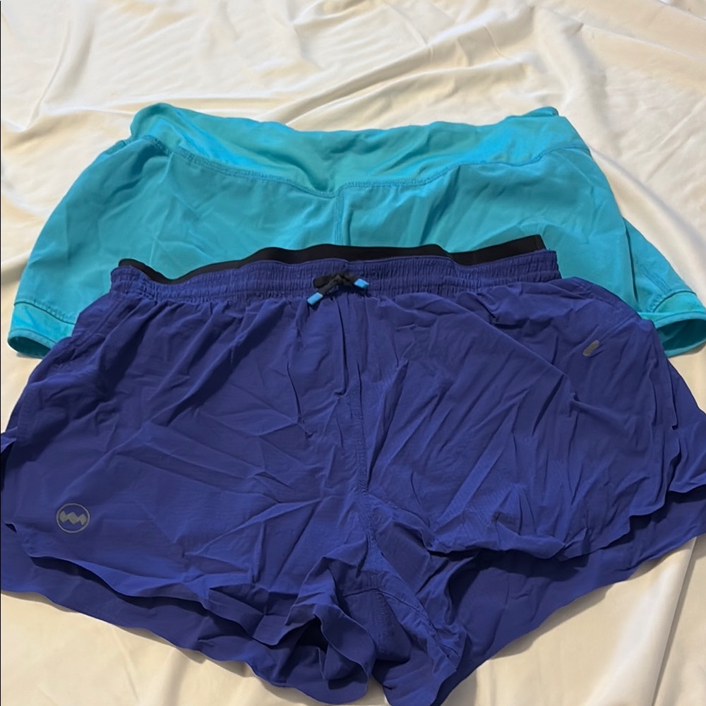 Blue and Teal Athletic Shorts